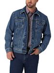 Wrangler Men's Tall Size Cowboy Cut Western Unlined Denim Jacket, Stonewash, L