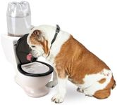BigMouth Inc The Toilet Water Dish for Pets, Ceramic, Holds 2L Bottle, Great Bowl for Dogs and Cats