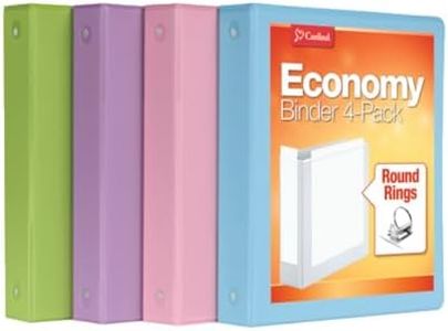 Cardinal Binders 3 Ring, 1.5 Inch, Presentation View, Holds 350 Sheets, Assorted Pastel Colors, 4 Pack