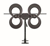 Antennas Direct ClearStream 4MAX UHF VHF Indoor Outdoor TV Antenna, Multi-Directional, 70+ Mile Range, 4K 8K UHD, NEXTGEN TV – w/ 20-inch Mast (Black)