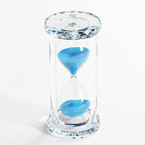 Lonovel 60 Minutes Hourglass Timer,Crystal Sand Timer Diamond Carving Surface,Good for Kitchen Office Desk Coffee Table Book Shelf Cabinet Decor Christmas Birthday Present Gift Box Package,(Blue)