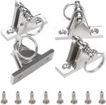 VTurboWay 4 Pack Bimini Top 90°Deck Hinge with Pin and Ring, 316 Stainless Steel, Free Installation Screws