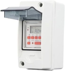 Pool Pump Timer 7 Day 28 On Off, Programmable Timer Switch with Waterproof Box, Suitable for Pool Pumps, Heaters, Filters