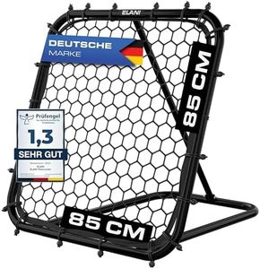 ELANI - Rebounder für Fußball 85x85cm mit einstellbarem Winkel & 4 Heringen - Fussball Rebounder mit stabilem Rahmen - Tornetz - auch für Handball & Volleyball - Fußball Trainingszubehör