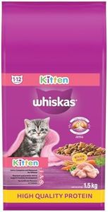 Whiskas Kitten Dry Cat Food With Real Chicken, 1.5 kg Bag