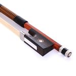 Perlman Violin Bow 4/4 Size - Octagonal Stick, Ebony Frog, and Horse Hair for Exceptional Sound Quality - Ideal for Intermediate to Advanced Violinists (4/4 Full Size)