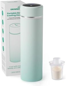 Grownsy Portable Baby Formula Bottle Maker, Rapid Cooling in 3 Min, Pure Physical Cooling, No Power Needed, Smart Color Temp Display, Travel & Night Feeding Essential, Includes Formula Dispenser,Green
