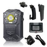 Recall Stealth Body Camera with Klickfast Stud Security Bodyworn Personal Protection Cam For Professional Doorman SIA Door Supervisor 32GB Heavy Duty Shockproof