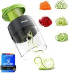 Ibergrif M522 Spiralizer for Vegetables, Upgrade Vegetable Slicer Courgette Spiralizer BPA Free, Dishwasher Safe, 4 in 1 Zucchini Spaghetti Maker for Cucumber, Zucchini