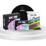 Kadam Pakka Rang Fabric Dye for Clothes Permanent | Fabric Dye Colour for Clothes | Dye for Faded Jeans | 10 sachets of Shade 17 Black Colour & 5 sachets of DyFix Color Fixer Liquid