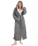 DiaryLook Fluffy Ladies Dressing Gown with Hooded, Super Soft Loungewear Robe for Women, Dressing Gowns for Women UK Bathrobe