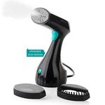 Reliable DASH Garment Steamer - Portable Travel Garment Steamer with 1500W and One Touch Control Continuous Steam, Fast Heating with Ceramic Soleplate, Refillable While In Use Steamer (Black)