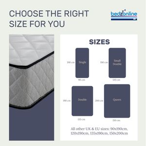 BEDZONLINE Double Hybrid Mattress – Medium Firm, 4ft6 Bed