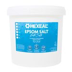 Hexeal Epsom Salt 5kg – 5kg Bucket of Food Grade Bath Salts to Soothe Muscles, Joints & Aches – Magnesium Sulphate for Bathing, Gardening & Beauty – Household, Commercial & Industrial Use