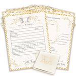 20 Moments of Tooth | 20 Tooth Fairy Receipt Cards and 1 Tooth Fairy Bag | Tooth Fairy Certificate Keepsake for Kids (Light Gold, 4.25x5.5 in)