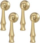 MOROBOR Teardrop Cabinet Pulls, 4 Pieces Solid Brushed Gold Pendant Handles Knob Zinc Alloy Handles Knobs with Mounting Screw for Cupboards Drawer Door Furniture Decorative/Bamboo Knot Shape