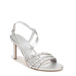 Naturalizer Women's Kimberly Strappy Slingback Dress Sandal, Silver, 12 Wide