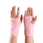 Shefave Wrist Support Brace Right/Left Hand with 2 Metal Splints for Joint Pain Arthritis Carpal Tunnel Pain Tendonitis for Men and Women (Left Hand, Pink)