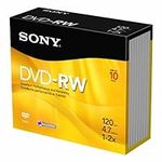 Sony 10DMW47SS 2X 4.7 GB DVD-RW Dis