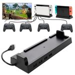 2019 Hub Dock for Nintendo Switch Dock, Switch USB Hub for Nintendo Switch with 4 Output Ports for Wired Pro Controllers, Keyboard, Joy-Con Dock, Switch Controller Adapter, Mobile Phone, etc