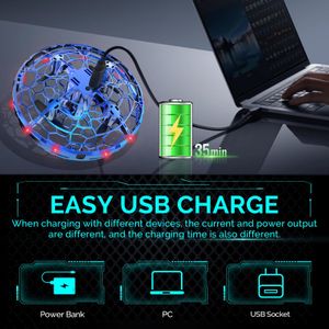 Kids Mini UFO Drone with LED Lights – Hand Operated Flying Toy