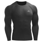 PROSHARX Full Sleeve Compression T-Shirt - Athletic Base Layer Tights for Fitness (Medium, Grey)