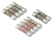 GTSE Mixed Pack of Electrical Fuses, Pack of 10, Household Domestic Mains Plug Ceramic Fuses, 240V, BS 1362 Compliant, 3A 5A 13A