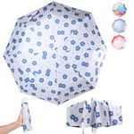 Topzeal Umbrella for Women, Cute Umbrella for Girls, Automatic Open Smart Umbrella for Sun Protection and Rain, Mini Folding Compact Umbrella Small Sun Pocket Umbrella for Girls and Women (Blue)