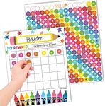 25 Doodle Sticker Chart for Kids Behavior Chart for Kids at Home - Sticker Charts for Kids incentives, Sticker Reward Chart for Kids, Star Chart for Kids Behavior