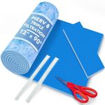 NORTHWEST ENTERPRISES Vent Filter, Air Filters Kit - Cut to Size Floor for home. MERV 8 Electrostatic Filter Roll & Adhesive Hook Tape(30+ Filters) (12''x90'' Triple Filtration), Blue