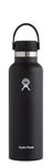 Hydro Flask 0810497025680 21 oz Double Wall Vacuum Insulated Stainless Steel Leak Proof Sports Water Bottle, Black