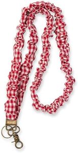 ANDI Neck Lanyard For Women - Scrunchie Cute Lanyard for Keys, Id Card Holder, Wallet - Aesthetic Long Lanyard (Red Checkered)