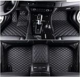 Daroori Custom Car Floor mats - All Weather, Waterproof, Anti-Slip Car Dedicated Floor Mats Coverage Protection - Perfect for Cars Sedans Sports SUVS(Black)