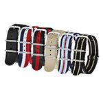 CIVO NATO Strap 6 Packs 16mm 18mm 20mm 22mm 24mm Ballistic Nylon Watch Bands Zulu Straps Stainless Steel Buckle with Spring Bar and Link Pin Tool