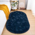 Goideal Fluffy Bedroom Rug, Oval Ar