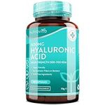 Hyaluronic Acid Capsules - 3 Month Supply of 600mg Hyaluronic Acid Capsules - High Dose with 500-700 KDA - GMO Free with No Synthetic Fillers or Binders - Made in The UK by Nutravita