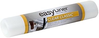 EasyLiner Clear Classic Shelf Liner - Durable Non Adhesive Fridge Liner - Easy to Install & Clean - Kitchen Liner Mat for Fridge Shelves - Food Safe Removable Shelf Liner - 12in. x 6ft. - Clear