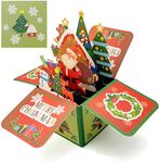 3D Pop up Christmas Cards Christmas Pop up Cards Merry Christmas Cards Popup Merry Christmas Greeting Cards Christmas Blessing Card Xmas Santa Card Gift, Includes Envelope and Note Tag