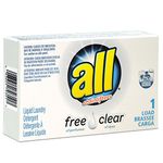 All VEN2979351 Free Clear He Liquid Laundry Detergent, Unscented, 1.6 Oz Vend-Box, 100 Per Carton