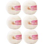NTGS Vardhman Knitting Yarn Baby Soft 100% Acrylic 4 Ply Wool for Kids Crochet Yarn Wool for Hand Art Craft for Sweater Scarves Hats and Dresses (1 Ball 25 gram) (Off White Shade no-11, 150 Gram)