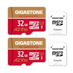 [5-Yrs Free Data Recovery] Gigastone 32GB 2-Pack Micro SD Card, 4K Camera Pro, UHD Video for GoPro, Action Camera, Wyze, DJI, Drone, R/W up to 95/35MB/s MicroSDHC Memory Card UHS-I U3 A2 V30