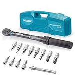 Libraton Bike Torque Wrench 1/4'', Torque Wrench 5-25Nm, Drive Click Torque Wrench Set, Hex, Torx/Star Bit Sockets, Extension Bar, Bicycle Maintenance Kit, Professional Bicycle Tool