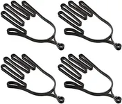 PATIKIL Golf Gloves Stretcher, 4 Pack Plastic Keeper Support Rack Holder Dryer Hanger Frame for Sports Gloves Maintenance, Black