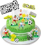 19 PCS Soccer Cake Topper Decorations Soccer Ball Player Theme Cake Toppers For Soccer Party Football Party Men Boy Kid Birthday Party Sport Club Party Supplies (Soccer)