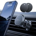 Lamicall Magnetic Car Phone Holder Vent 2024 Upgrade 6X N52 Strong Magnets, Universal Mobile Phone Mount Hook, 360 Rotating Air Vent Cradle for iPhone, Samsung, Huawei, All Smartphones & Tablets