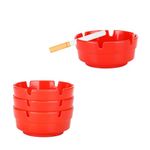 4" Red Ashtrays- Pack of 3ct