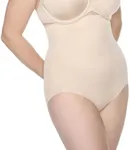 Naomi and Nicole Women's Shapewear Unbelievable Comfort Plus Size High-Waist Shaping Brief, Nude, 5X
