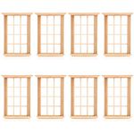 DOITOOL 8PCS Dollhouse Windows 1: 12 Scale Miniature Dollhouse Furniture Window Frame Model Dollhouse Furniture DIY Dollhouse Bedroom Accessories