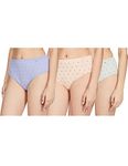 Van Heusen Women Hipster Panty-100% Super Combed Cotton-Pack Of 3-Anti Bacterial, No Marks Waistband, Moisture Wicking, Full Coverage, Assorted