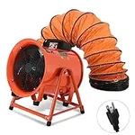 YITAHOME Explosion Proof Fan 10 Inch, Utility Blower Fan with Detachable A-frame Angle Adjustable, Portable Ventilation Fan with 16FT Ventilator Ducting for Paint Booth, Basement